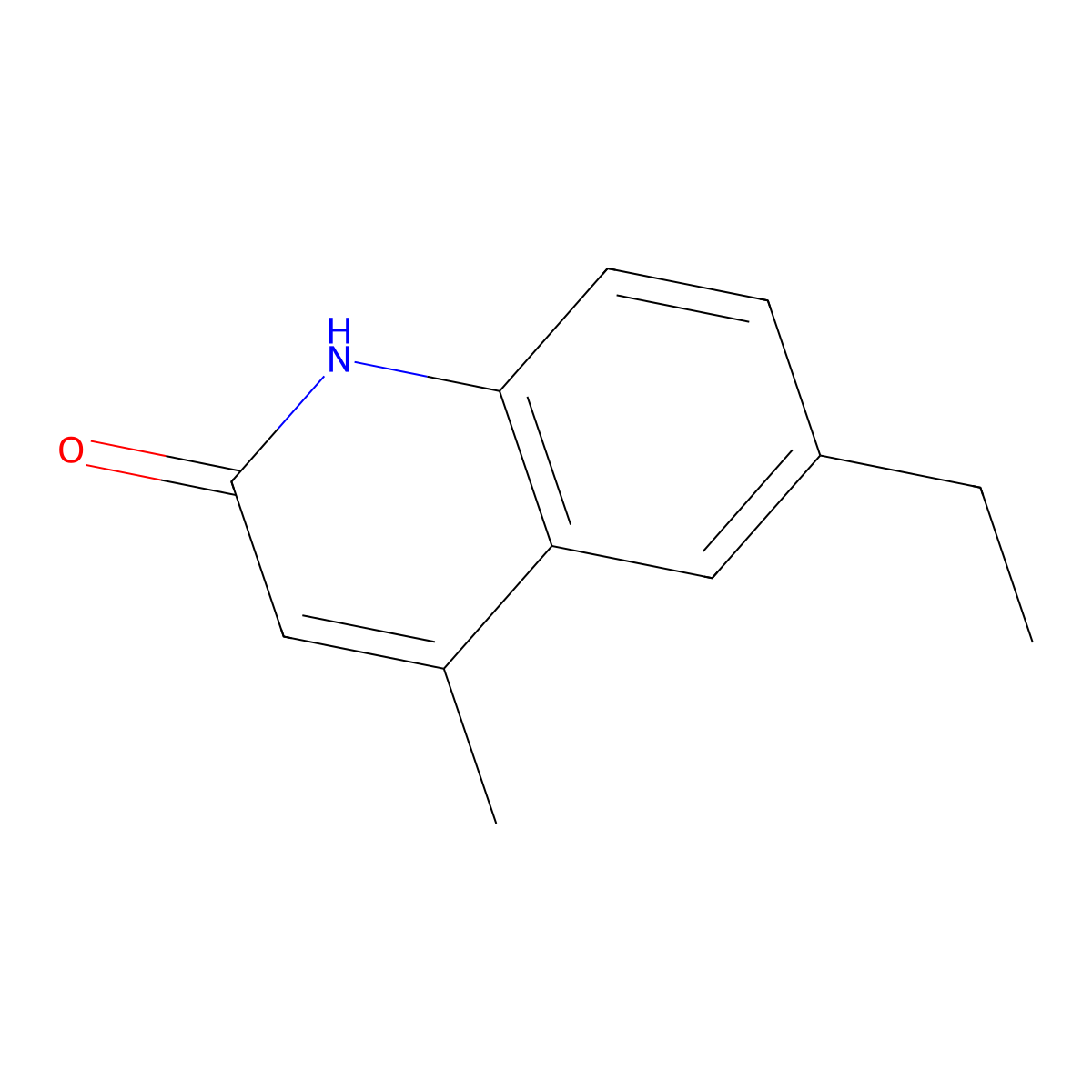 6-Ethyl-4-methyl-2(1H)-quinolinone molecular structure, CAS 51592-38-2