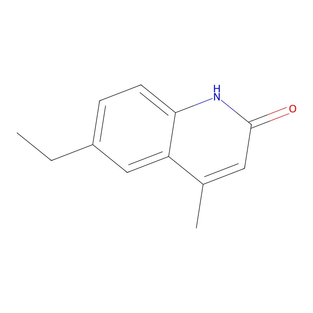 6-Ethyl-4-methyl-2(1H)-quinolinone molecular structure, CAS 51592-38-2