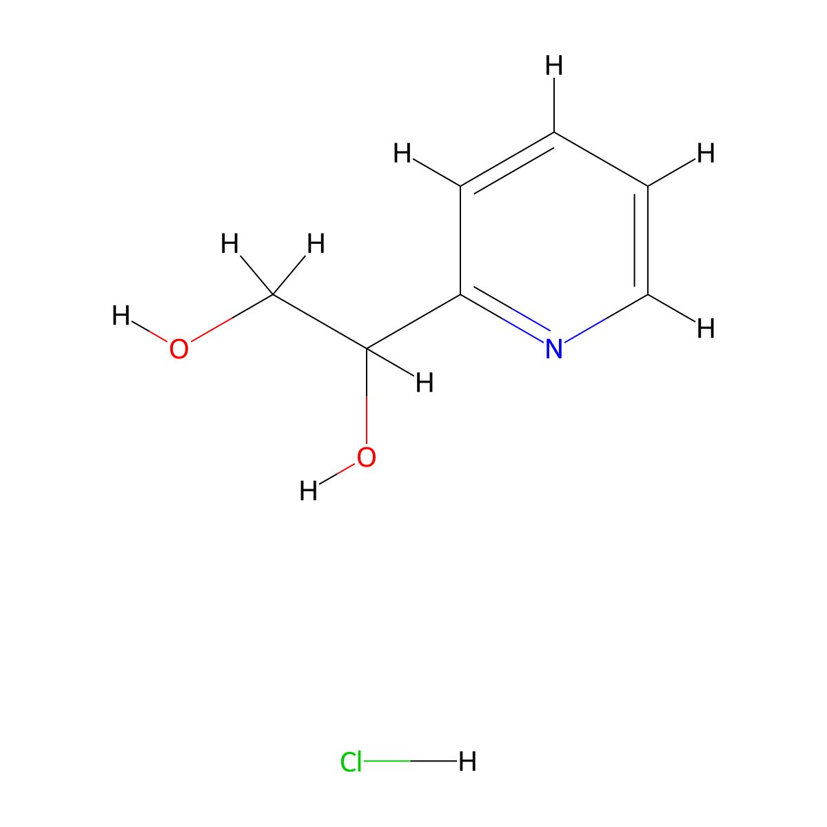 1-(Pyridin-2-yl)ethane-1,2-diol hydrochloride molecular structure, CAS 51594-24-2
