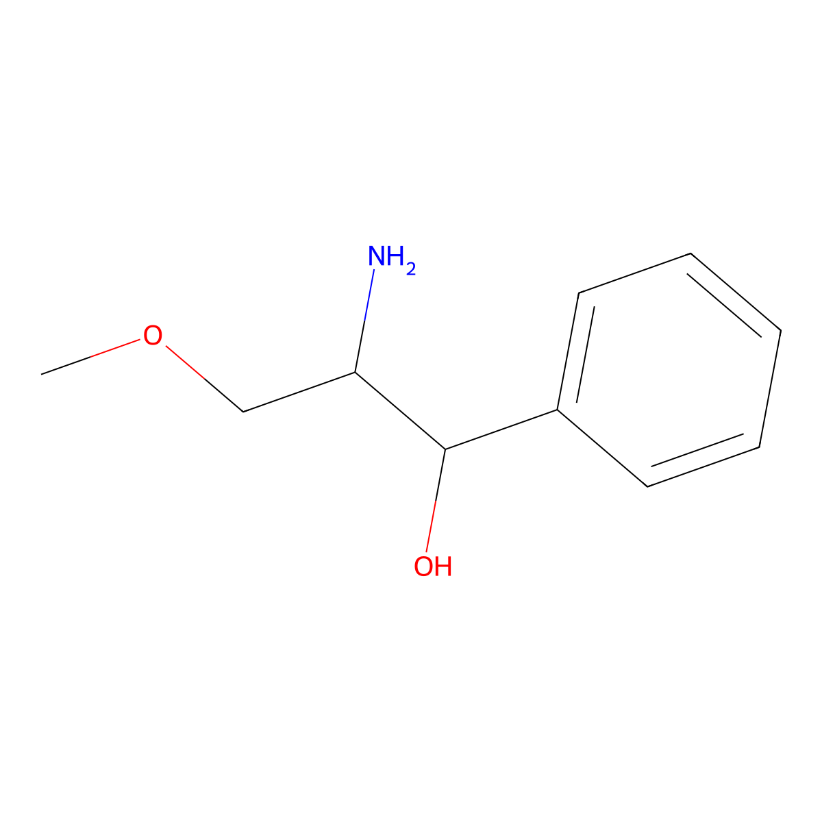 (1R,2R)-2-Amino-3-methoxy-1-phenyl-1-propanol molecular structure, CAS 51594-35-5