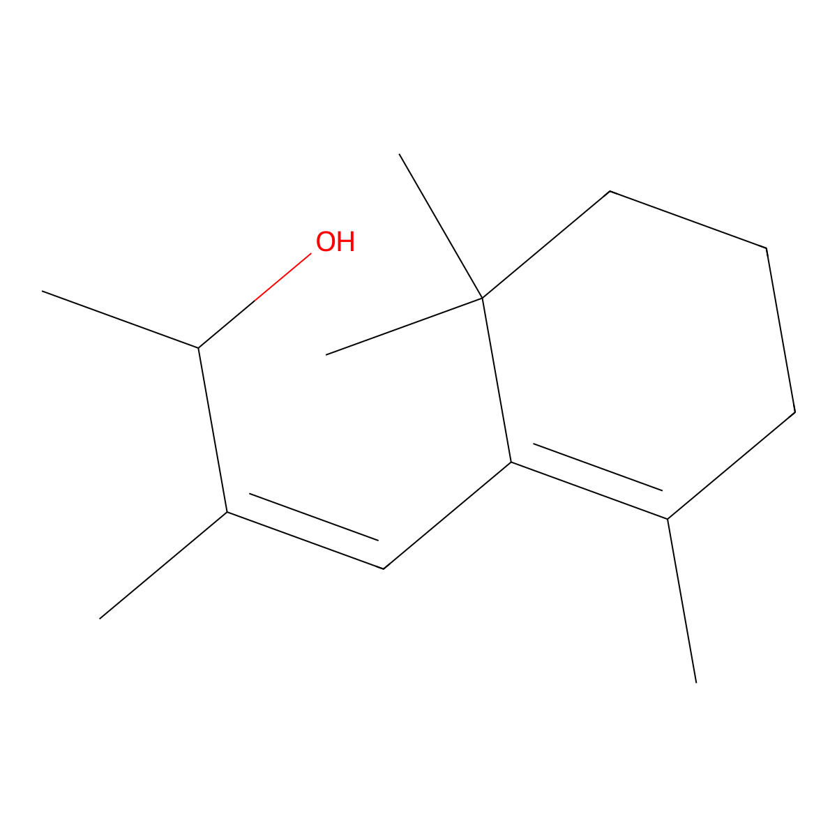 3-Buten-2-ol, 3-methyl-4-(2,6,6-trimethyl-1-cyclohexen-1-yl)- molecular structure, CAS 51595-91-6