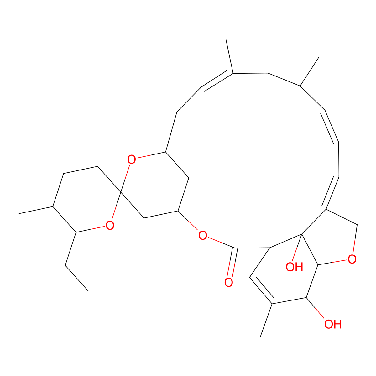 Milbemycin A4 molecular structure, CAS 51596-11-3