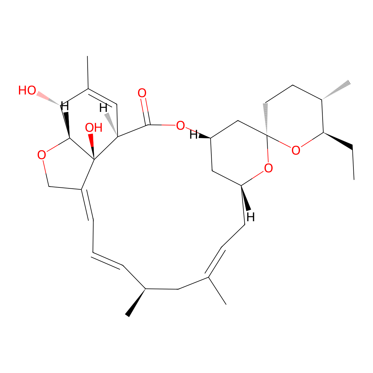 Milbemycin A4 molecular structure, CAS 51596-11-3