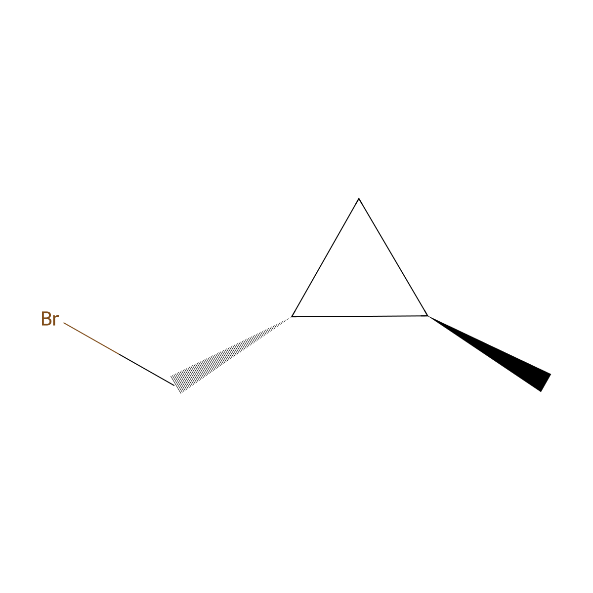 rac-(1R,2R)-1-(bromomethyl)-2-methylcyclopropane molecular structure, CAS 51598-33-5