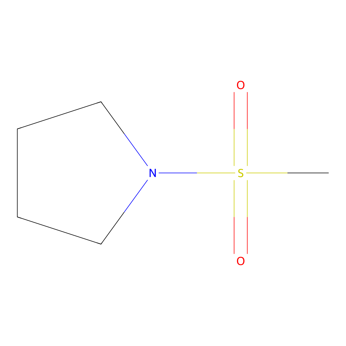 1-Methanesulfonylpyrrolidine molecular structure, CAS 51599-68-9
