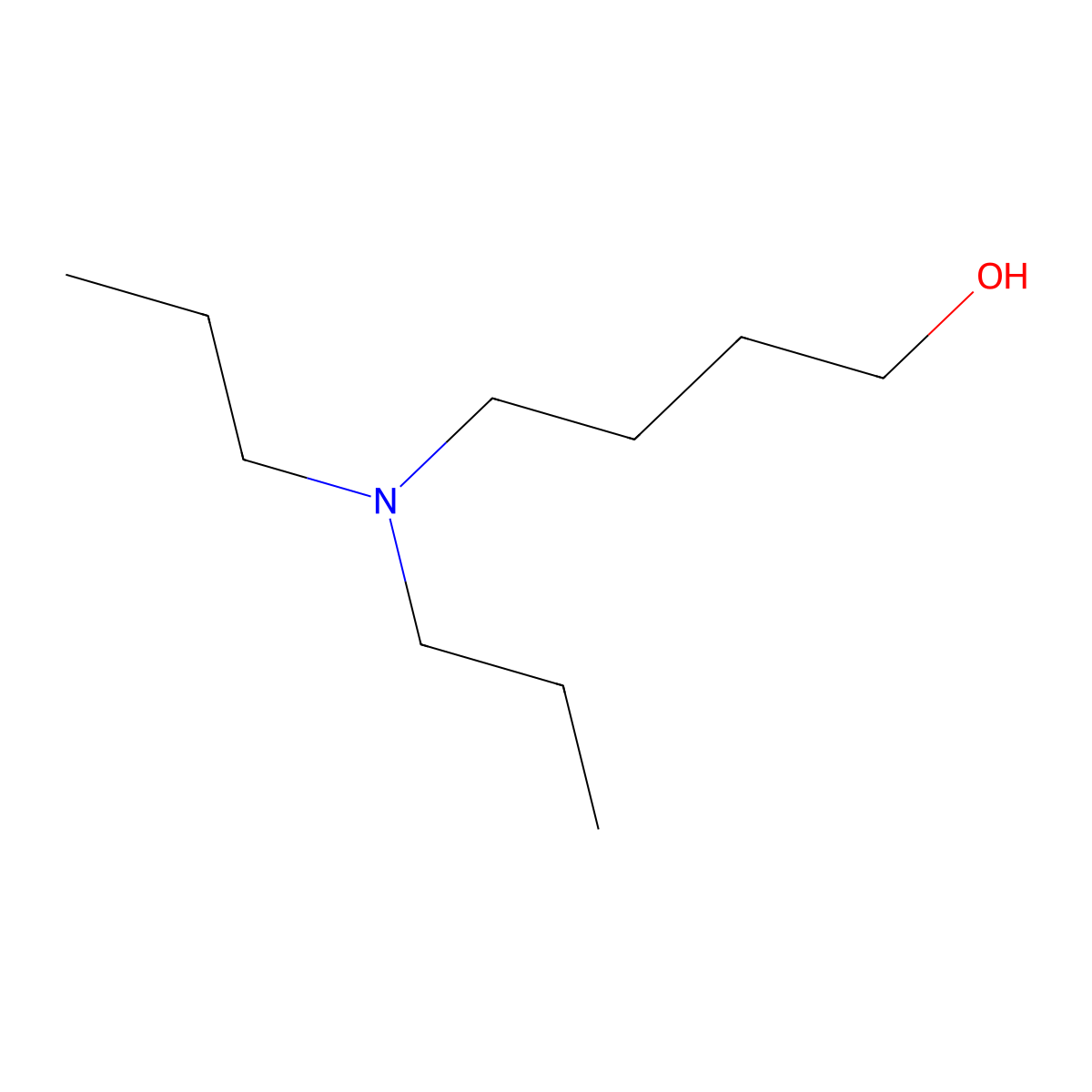 1-Butanol, 4-dipropylamino- molecular structure, CAS 51599-79-2