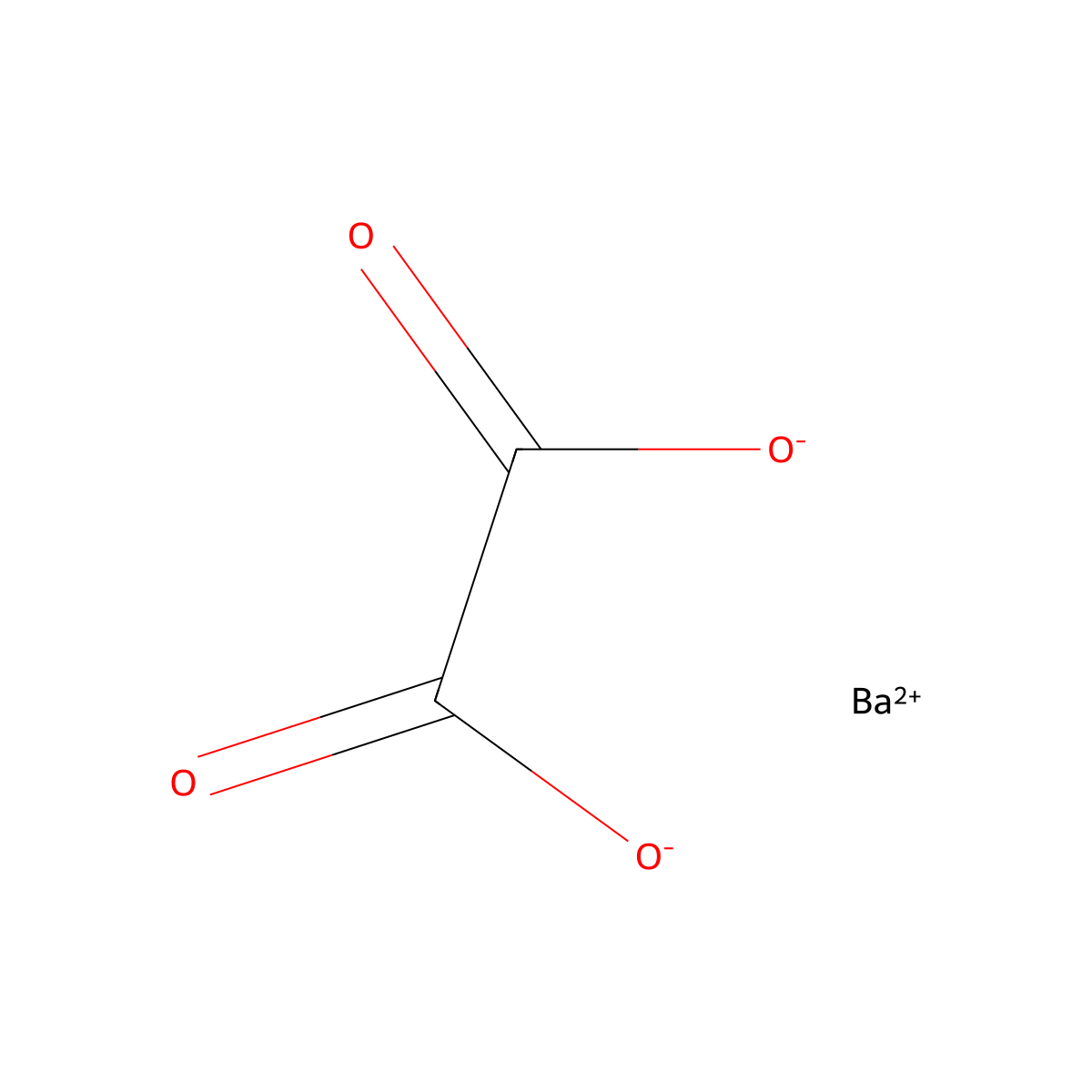 Barium oxalate molecular structure, CAS 516-02-9