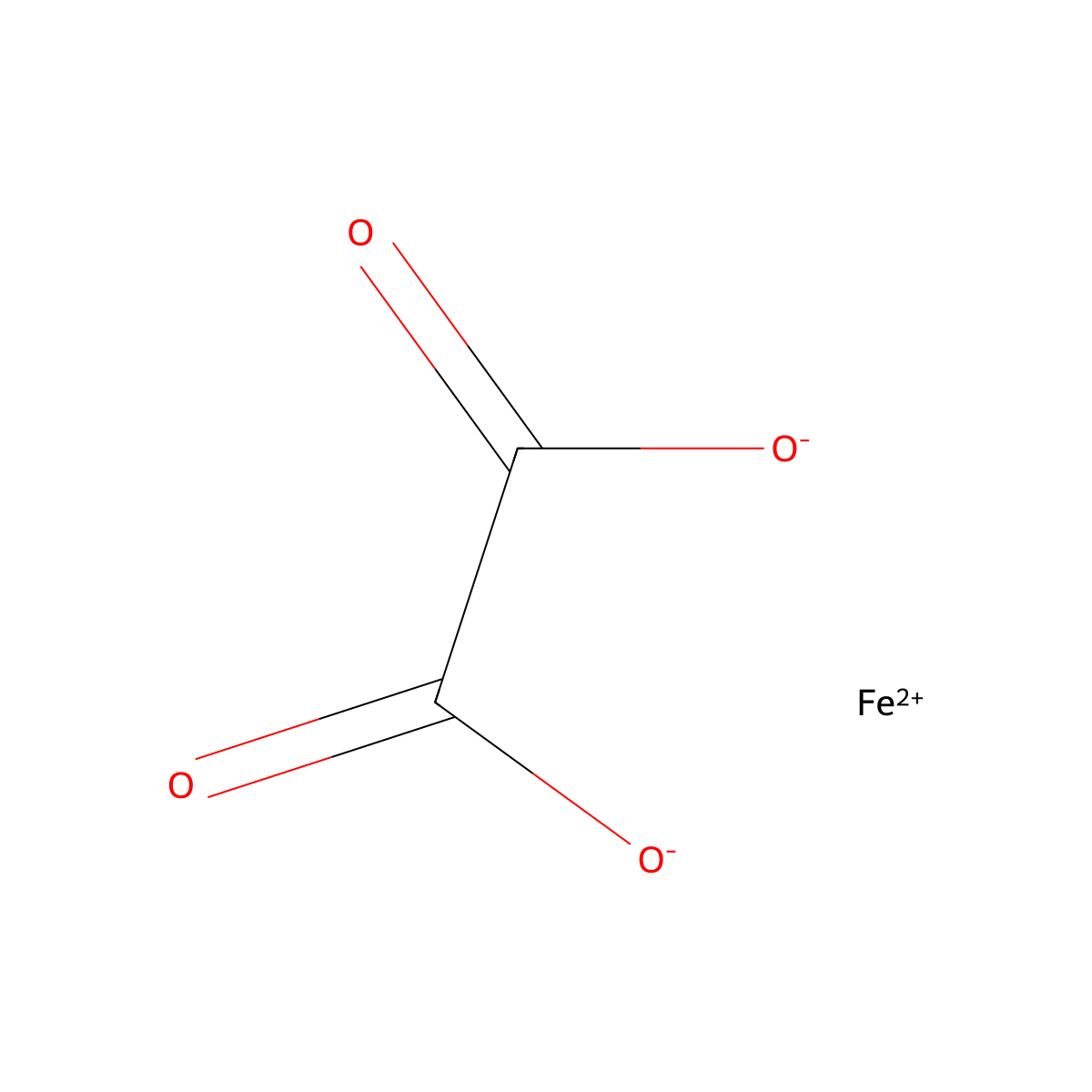 Ferrous oxalate molecular structure, CAS 516-03-0