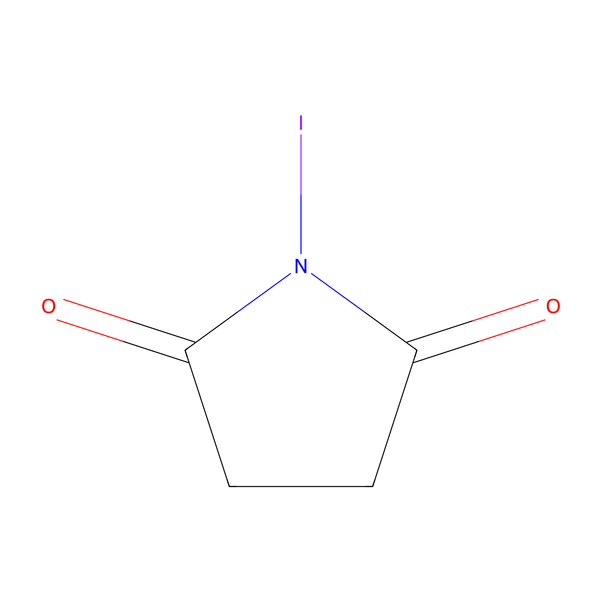 N-Iodosuccinimide molecular structure, CAS 516-12-1