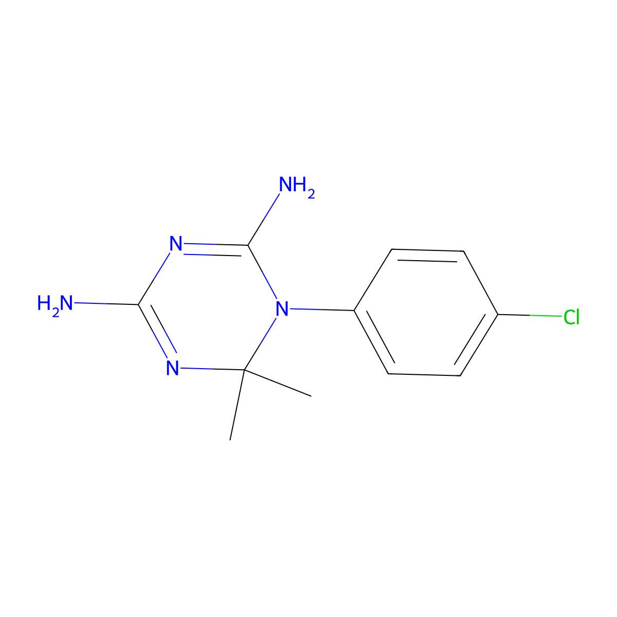 Cycloguanil molecular structure, CAS 516-21-2