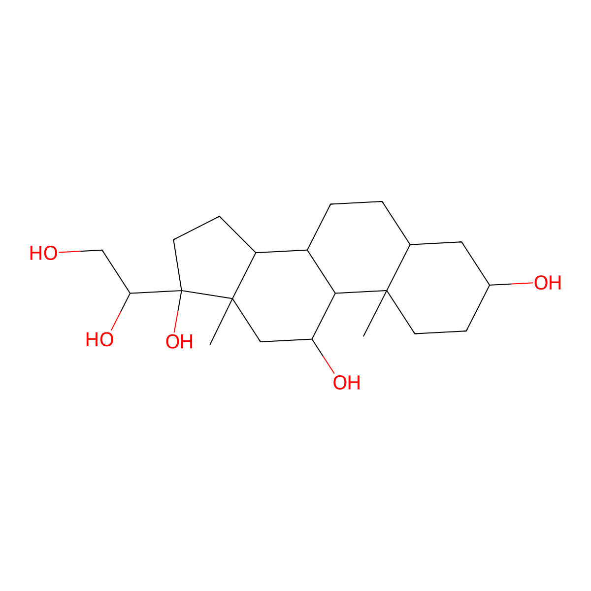Cortol molecular structure, CAS 516-38-1