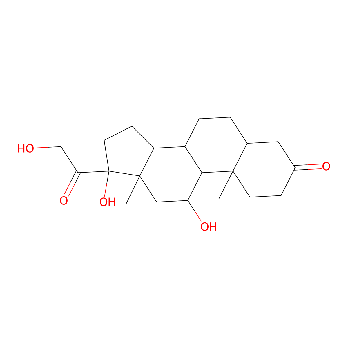 5alpha-Dihydrocortisol molecular structure, CAS 516-41-6