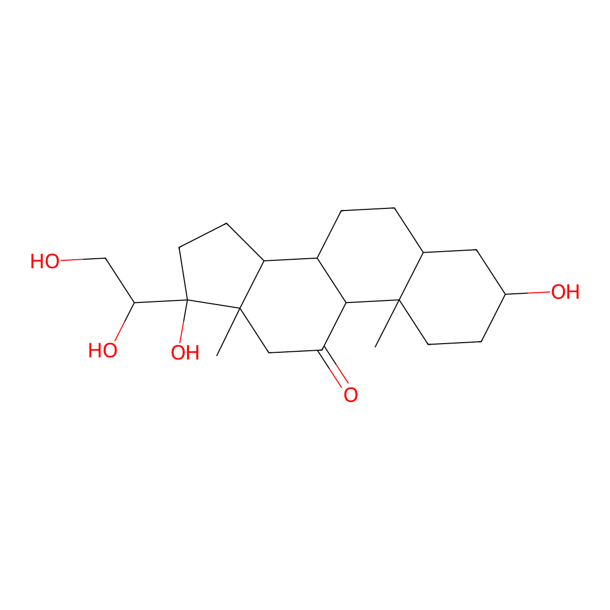 Cortolone molecular structure, CAS 516-42-7