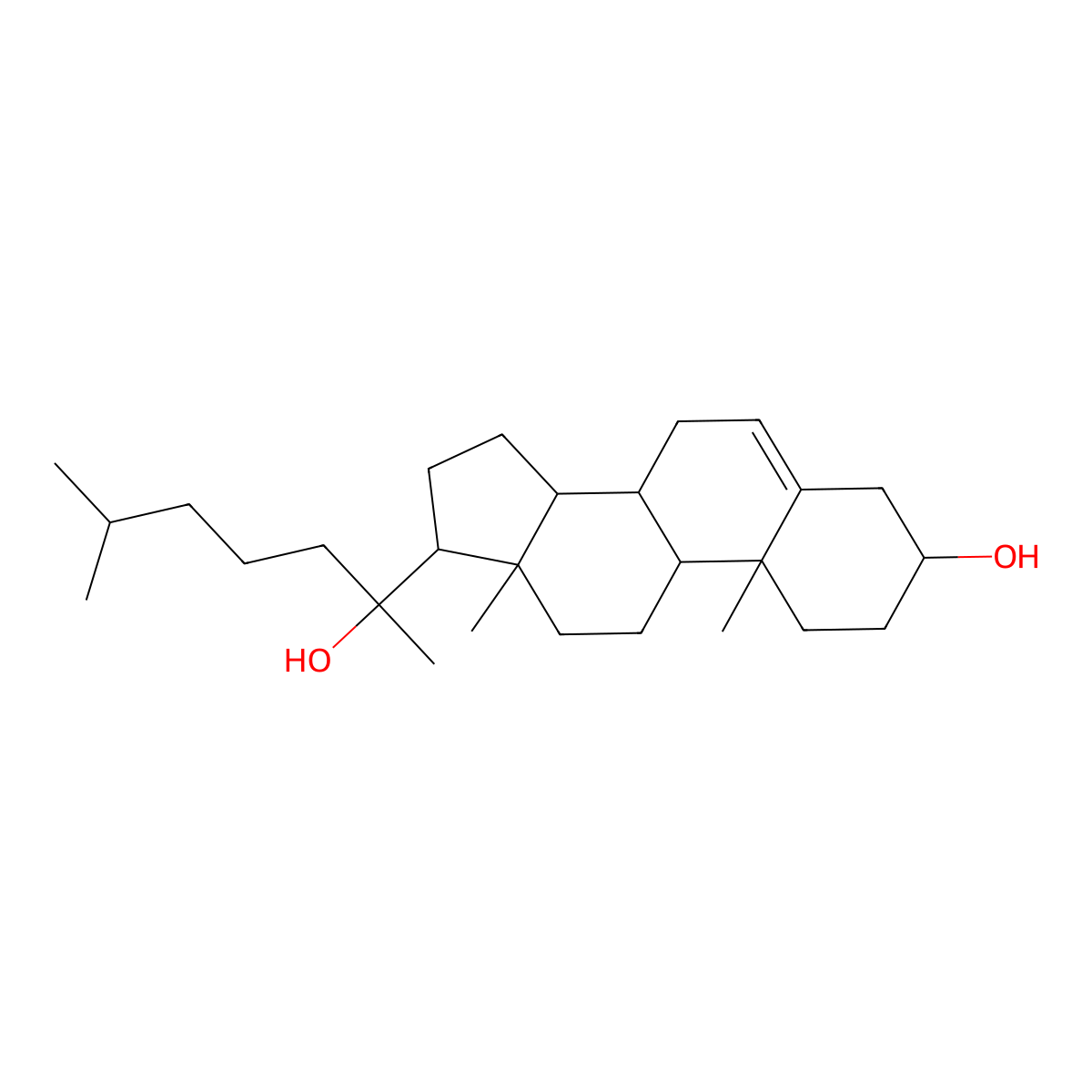 20alpha-Hydroxycholesterol molecular structure, CAS 516-72-3