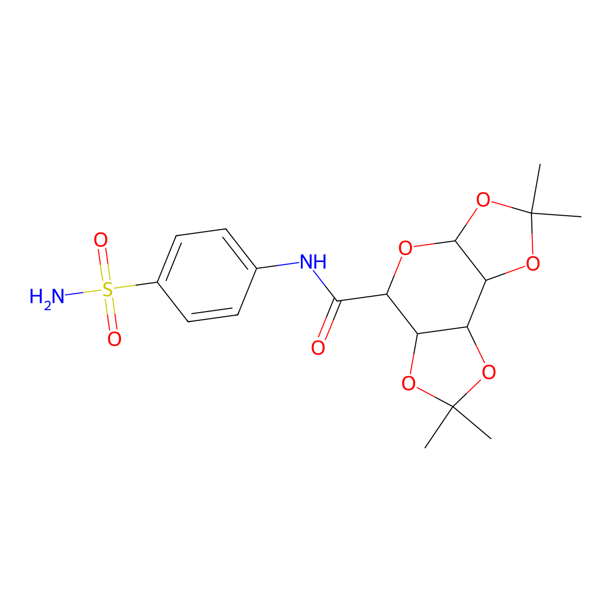 N-(4'-Sulfamidophenyl)-1,2:3,4-di-O-isopropylidene-a-D-galactopyranosyluronamide molecular structure, CAS 5160-23-6
