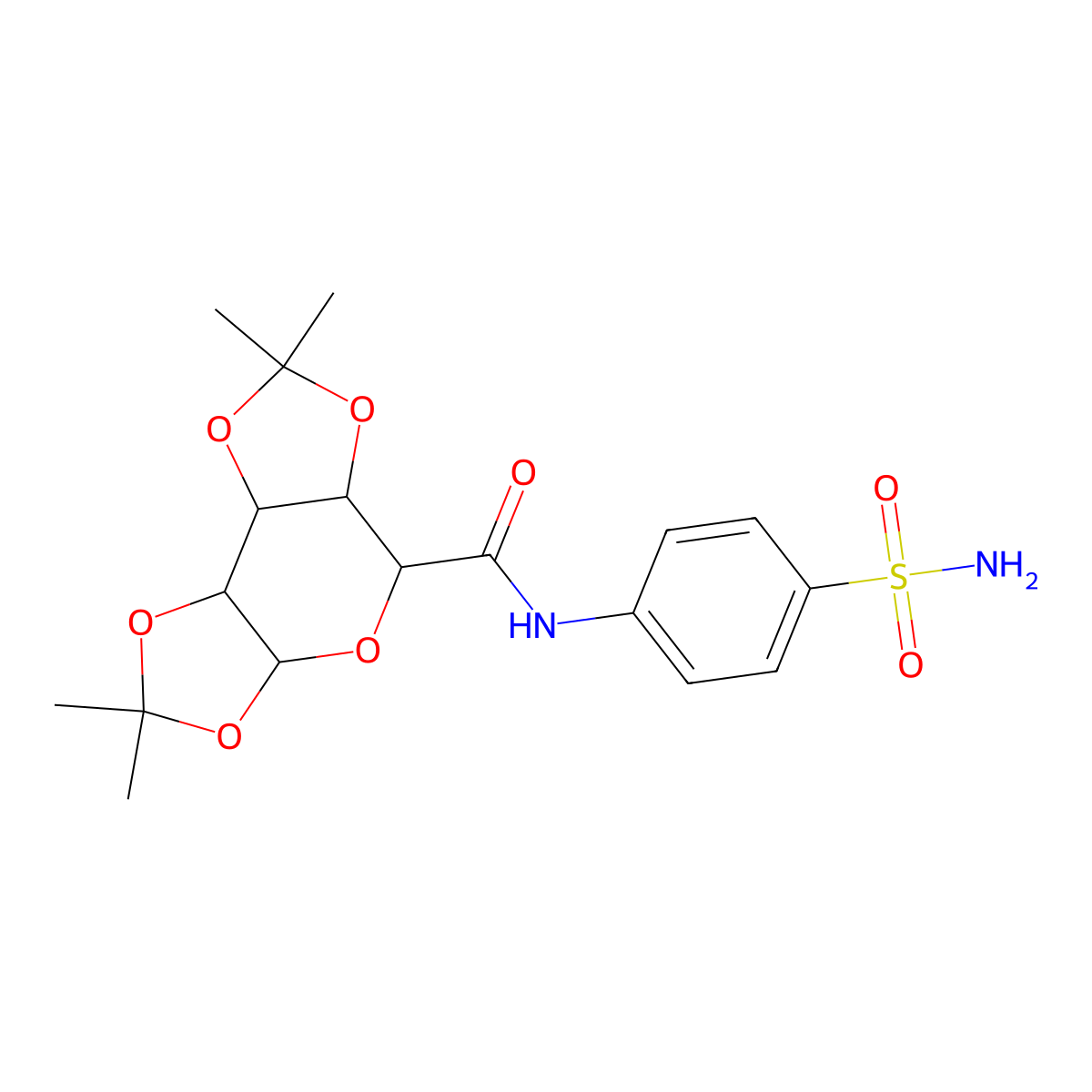 N-(4'-Sulfamidophenyl)-1,2:3,4-di-O-isopropylidene-a-D-galactopyranosyluronamide molecular structure, CAS 5160-23-6