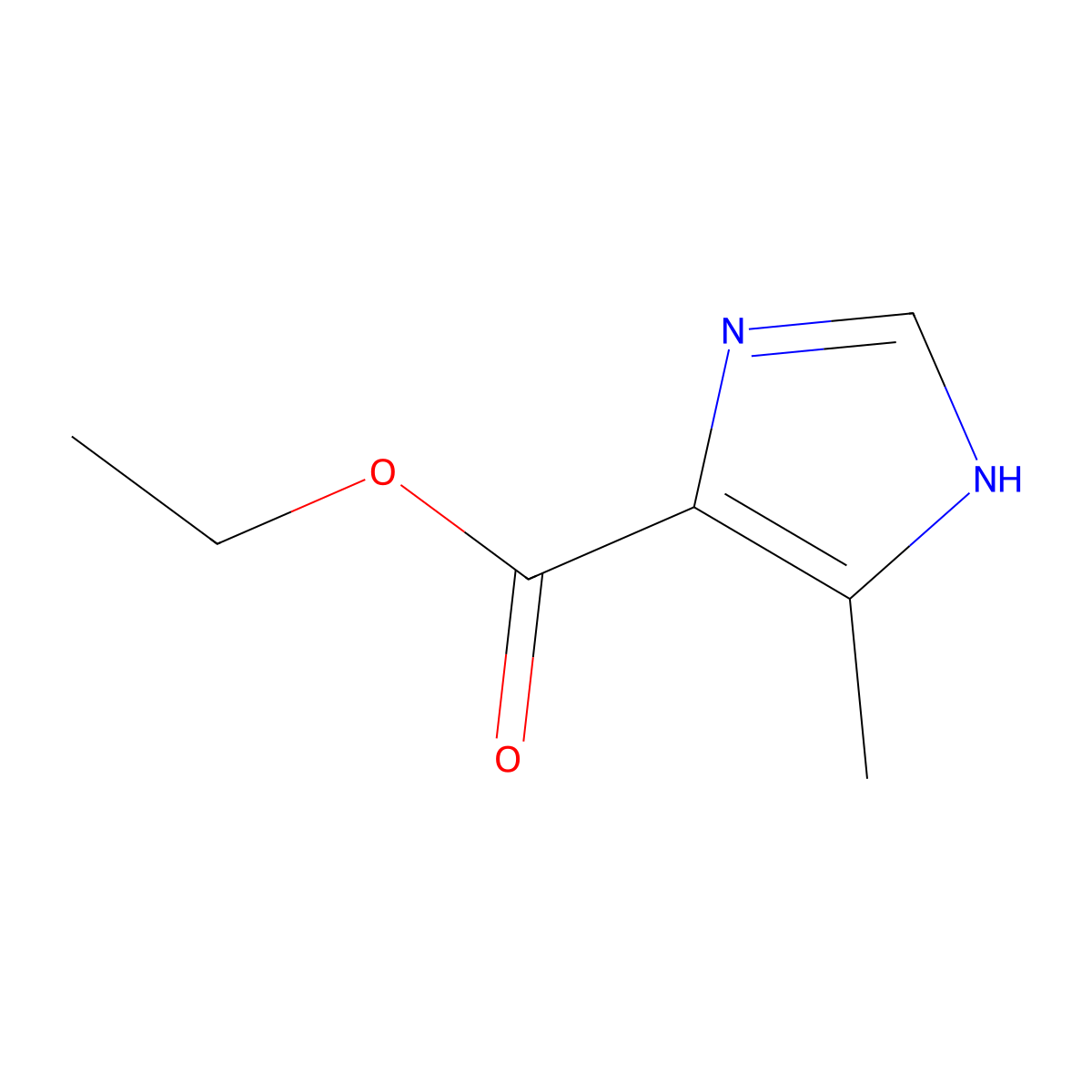 Ethyl 4-methyl-5-imidazolcarboxylate molecular structure, CAS 51605-32-4