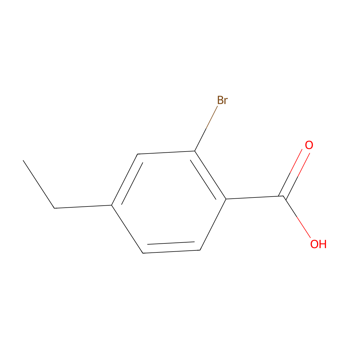 2-Bromo-4-ethylbenzoic acid molecular structure, CAS 51605-87-9