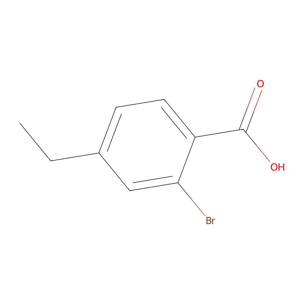2-Bromo-4-ethylbenzoic acid molecular structure, CAS 51605-87-9