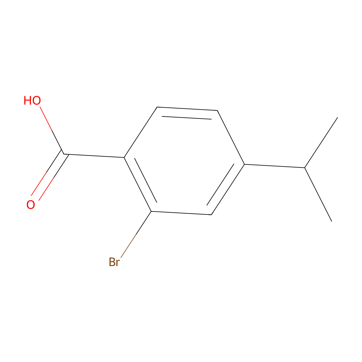 2-Bromo-4-isopropylbenzoic acid molecular structure, CAS 51605-88-0