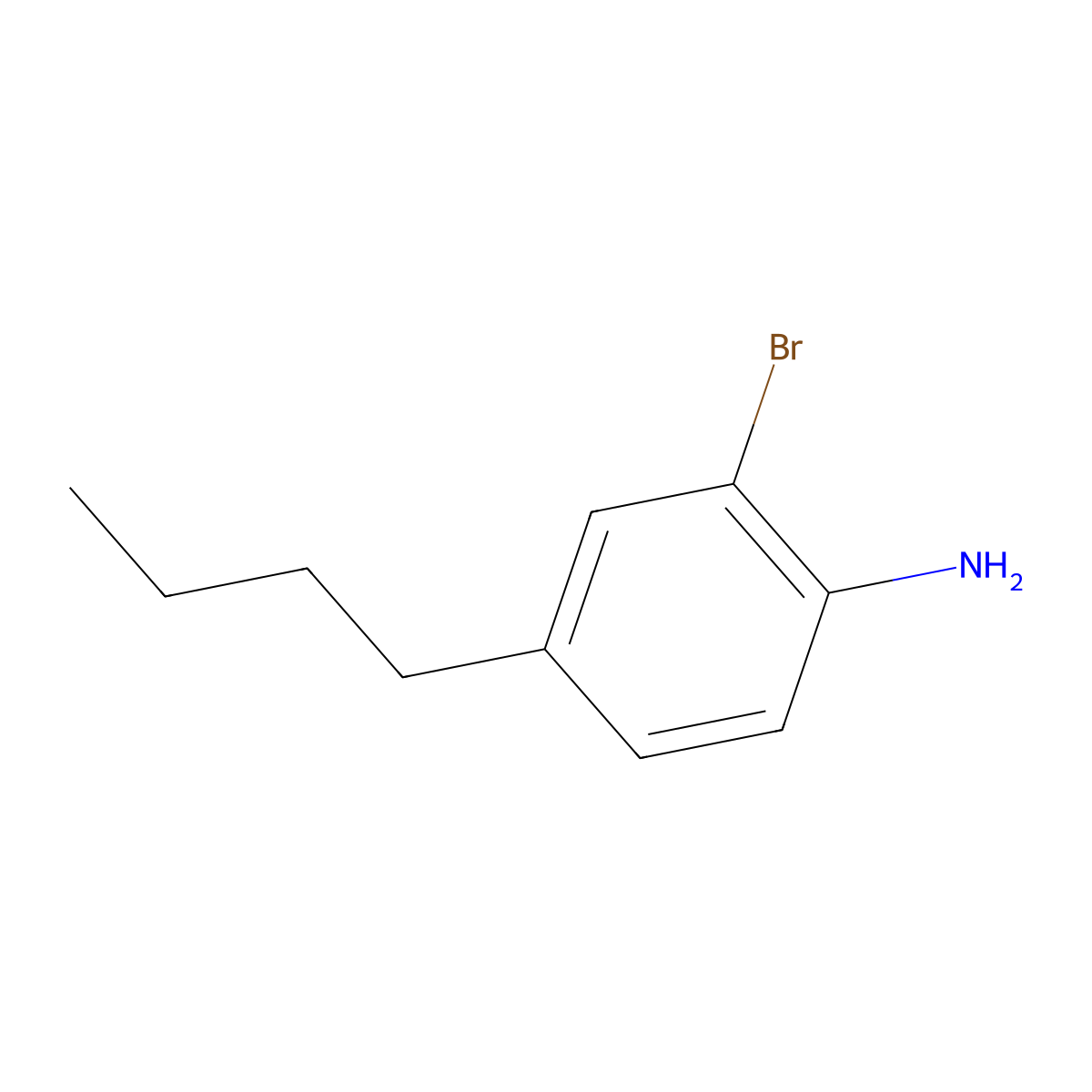 2-Bromo-4-butylbenzenamine molecular structure, CAS 51605-98-2
