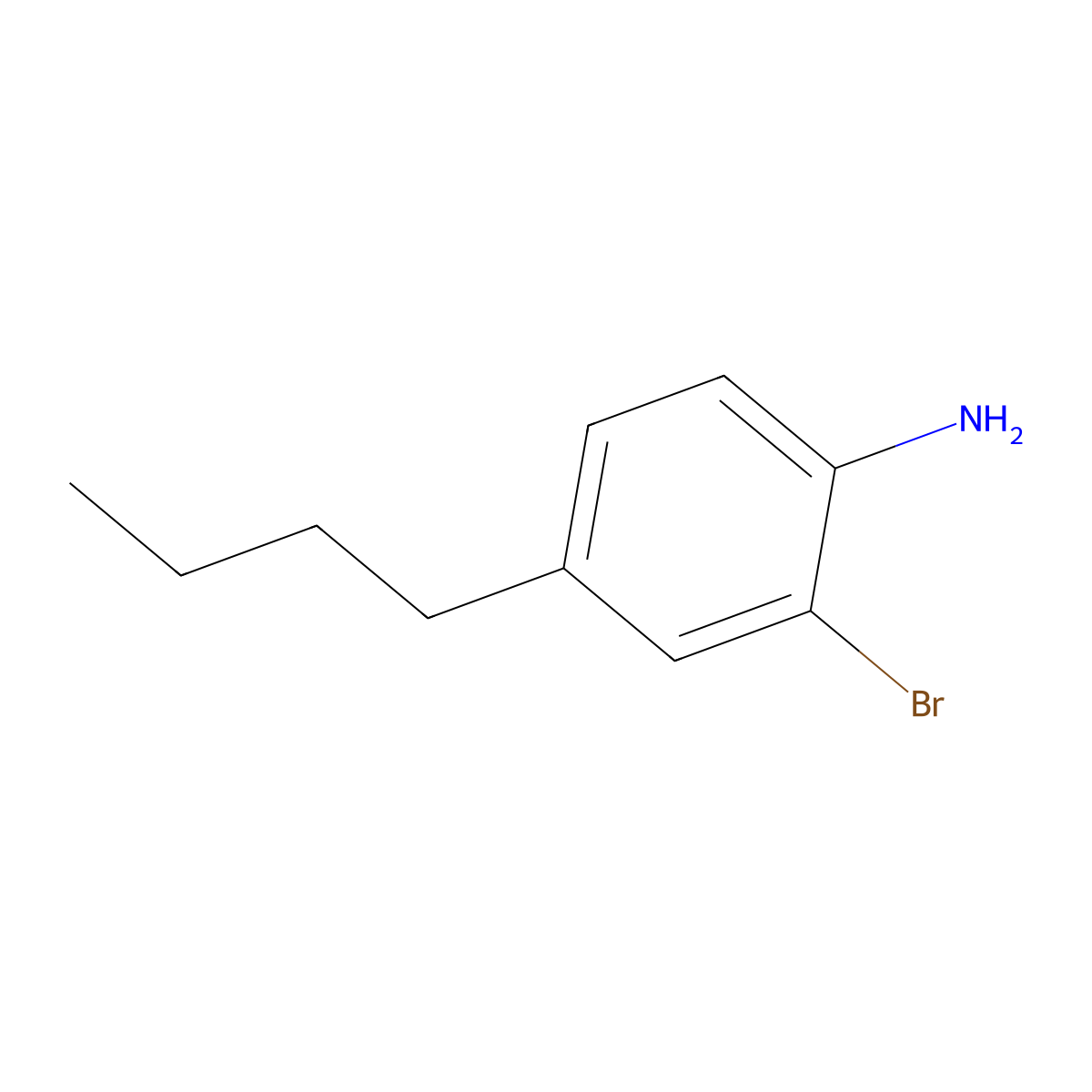 2-Bromo-4-butylbenzenamine molecular structure, CAS 51605-98-2