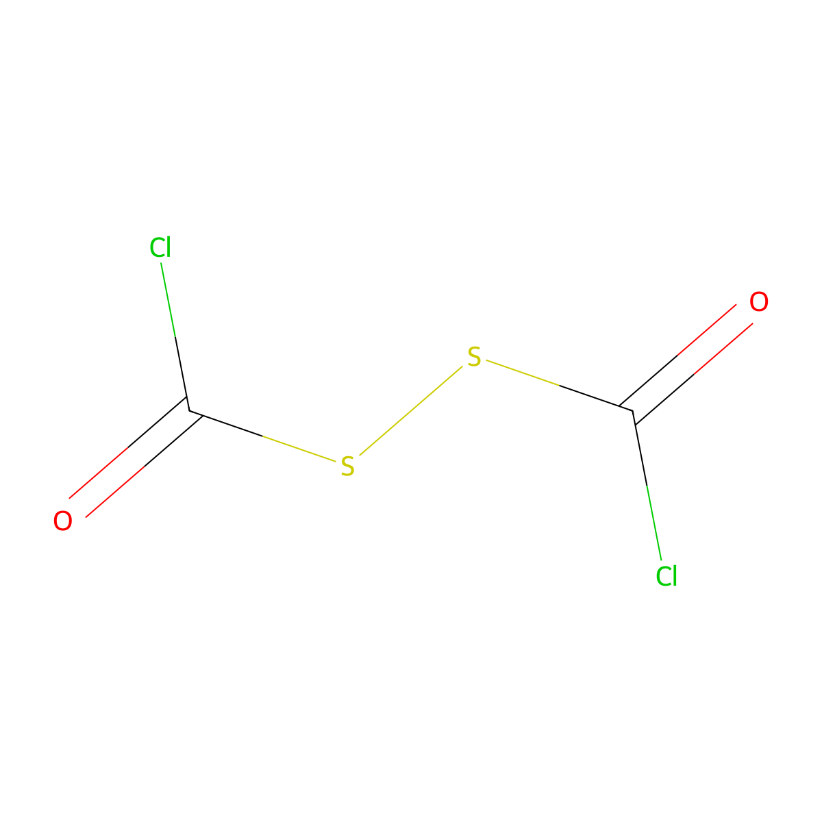 Chloro[(chlorocarbonyl)disulfanyl]methanone molecular structure, CAS 51615-88-4