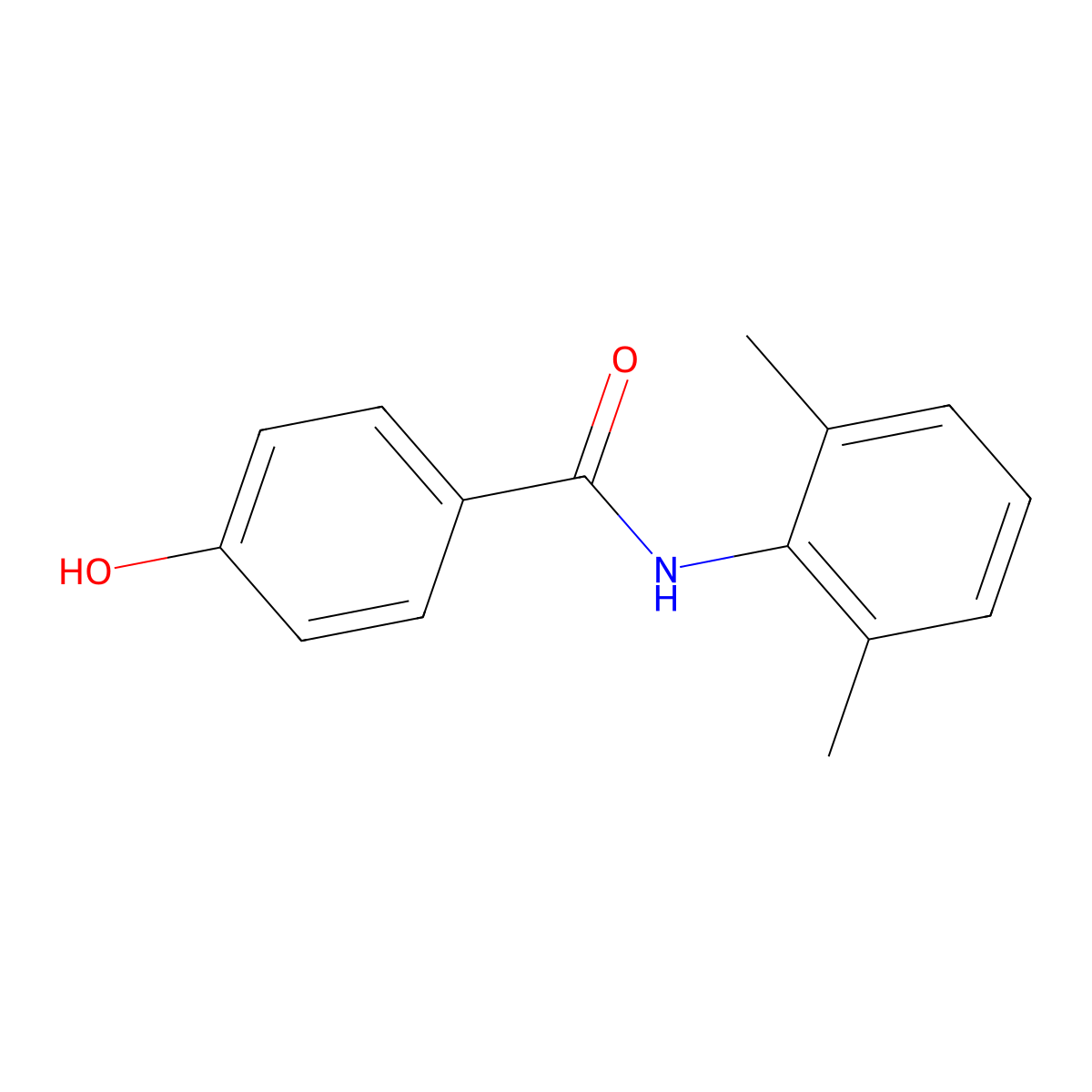 N-(2,6-dimethylphenyl)-4-hydroxybenzamide molecular structure, CAS 51616-07-0