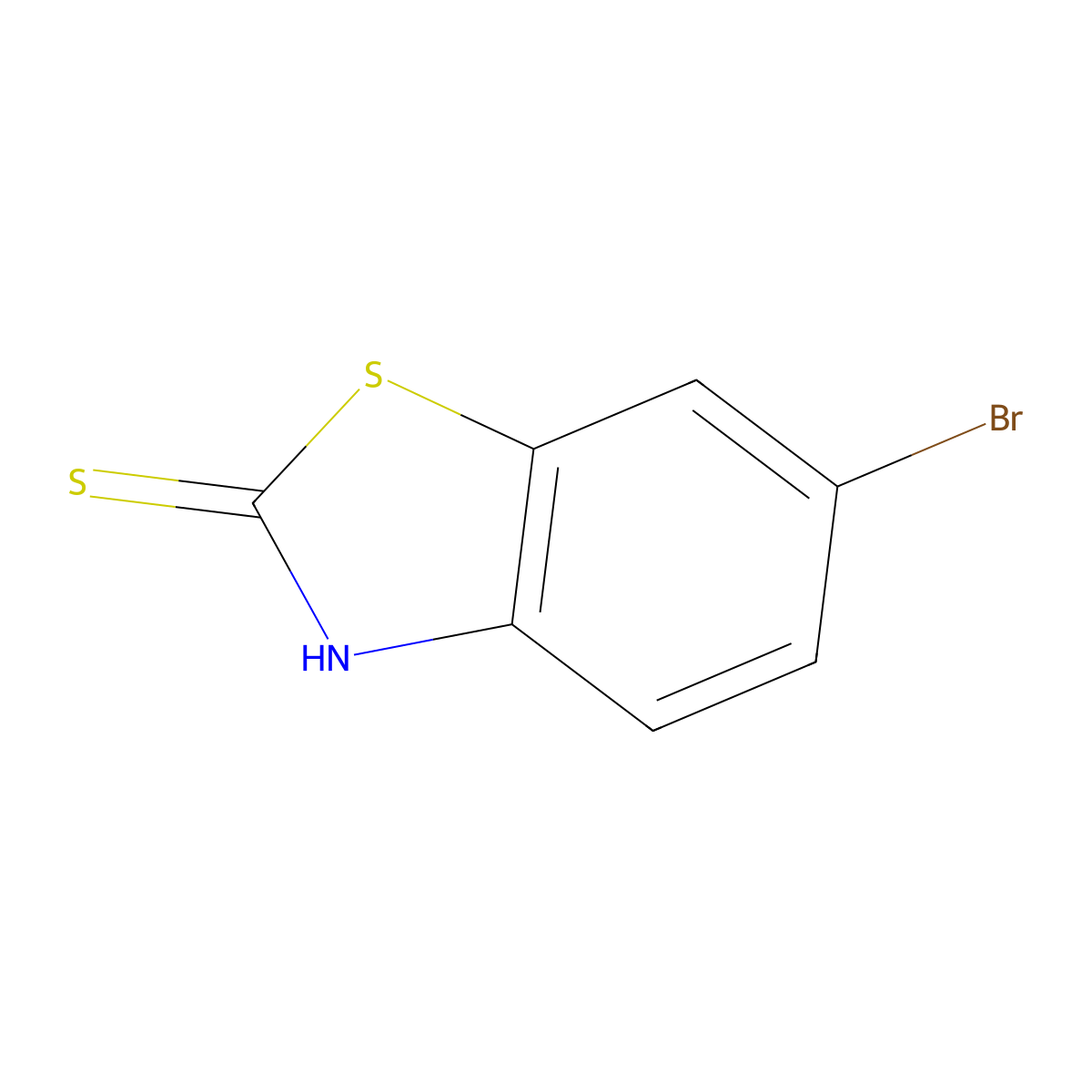 6-Bromo-2-mercaptobenzothiazole molecular structure, CAS 51618-30-5