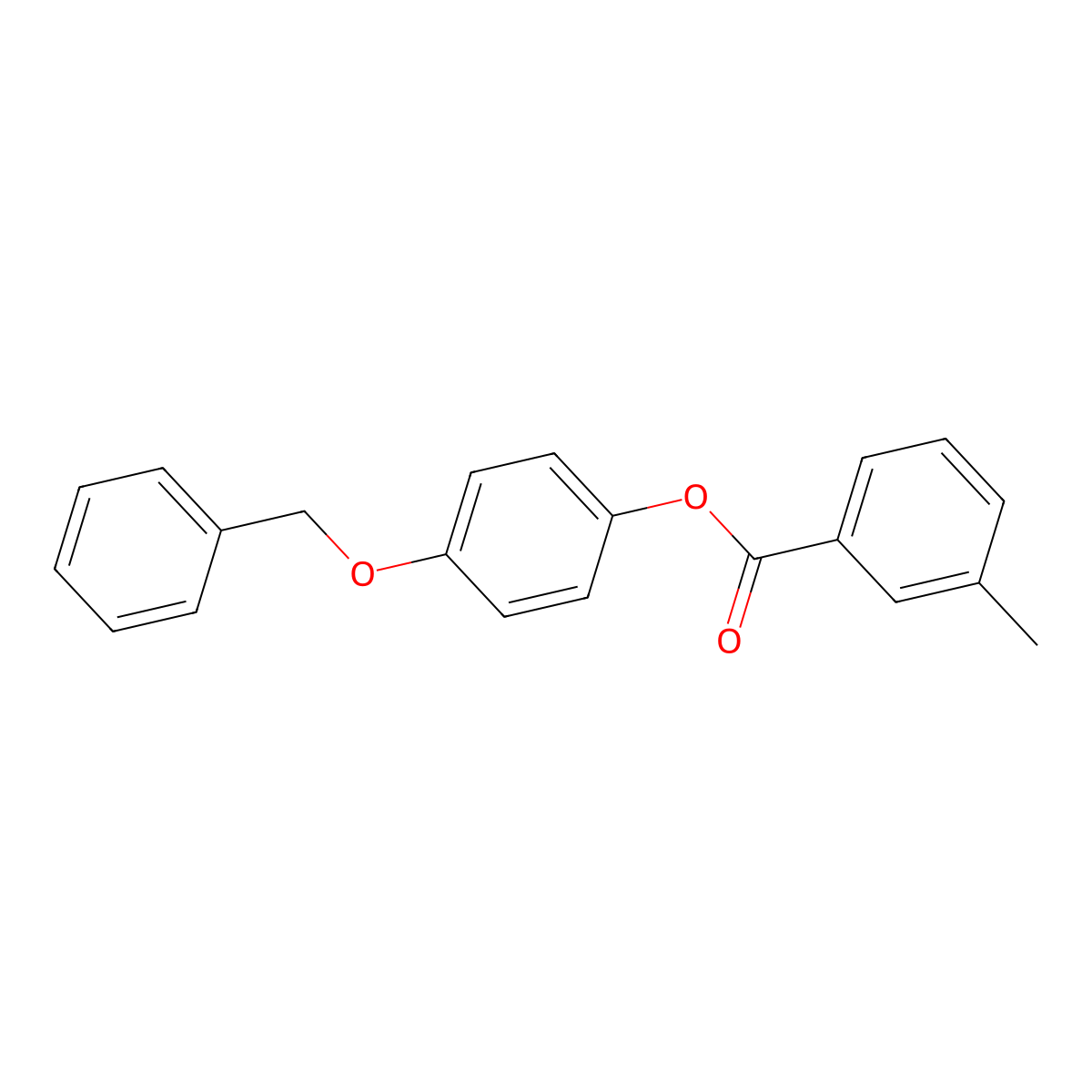 4-(Benzyloxy)phenyl 3-methylbenzoate molecular structure, CAS 5162-11-8