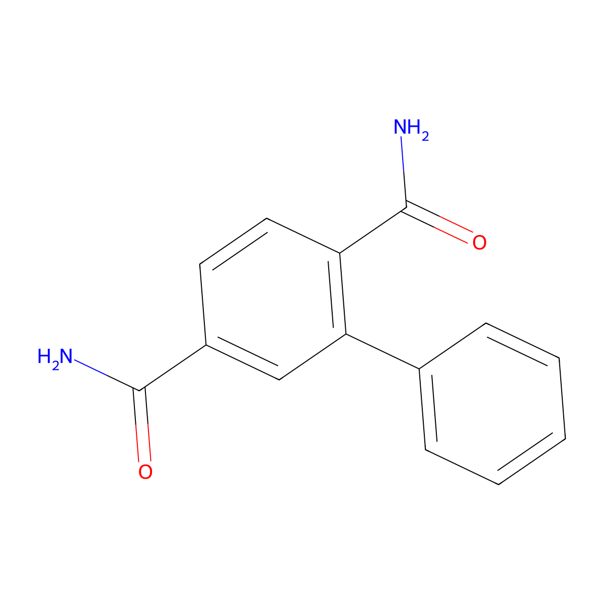 [1,1'-Biphenyl]-2,5-dicarboxamide molecular structure, CAS 5162-78-7