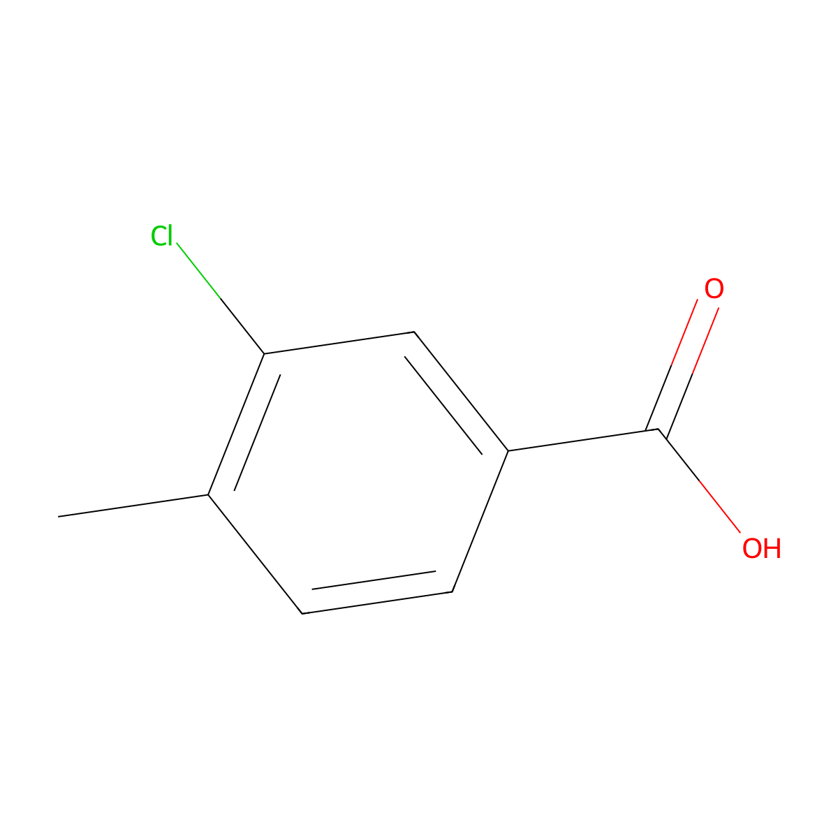 3-Chloro-4-methylbenzoic Acid molecular structure, CAS 5162-82-3