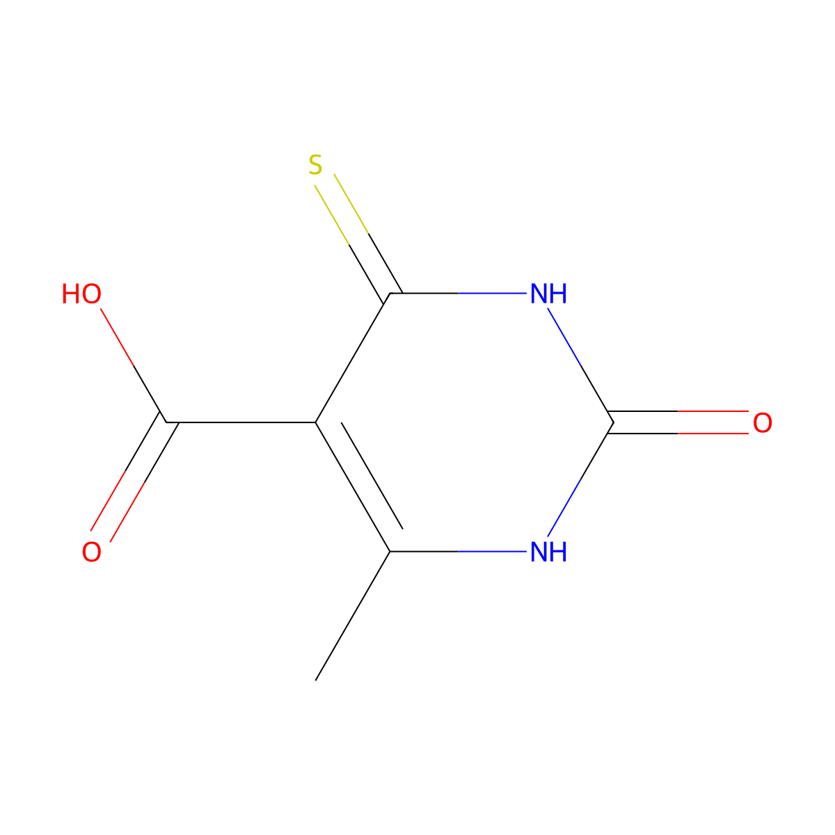 6-Methyl-2-oxo-4-thioxo-1,2,3,4-tetrahydropyrimidine-5-carboxylic acid molecular structure, CAS 51622-66-3