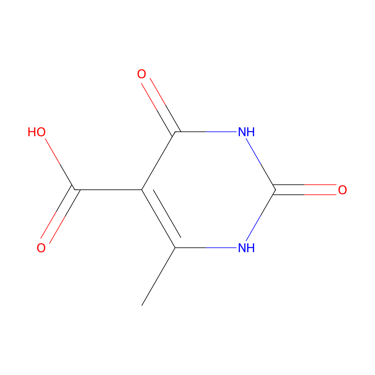 2,4-Dihydroxy-6-methylpyrimidine-5-carboxylic acid molecular structure, CAS 51622-67-4