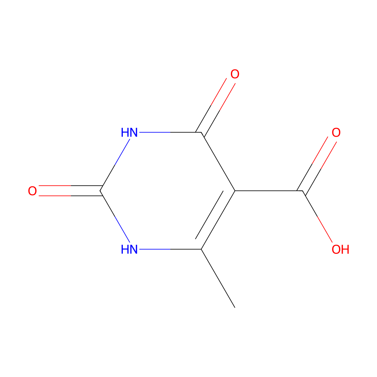 2,4-Dihydroxy-6-methylpyrimidine-5-carboxylic acid molecular structure, CAS 51622-67-4