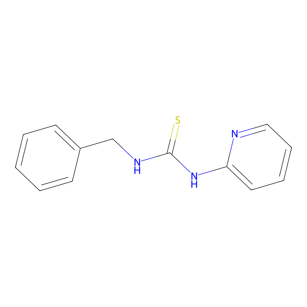 N-benzyl-N'-(2-pyridinyl)thiourea molecular structure, CAS 51623-86-0