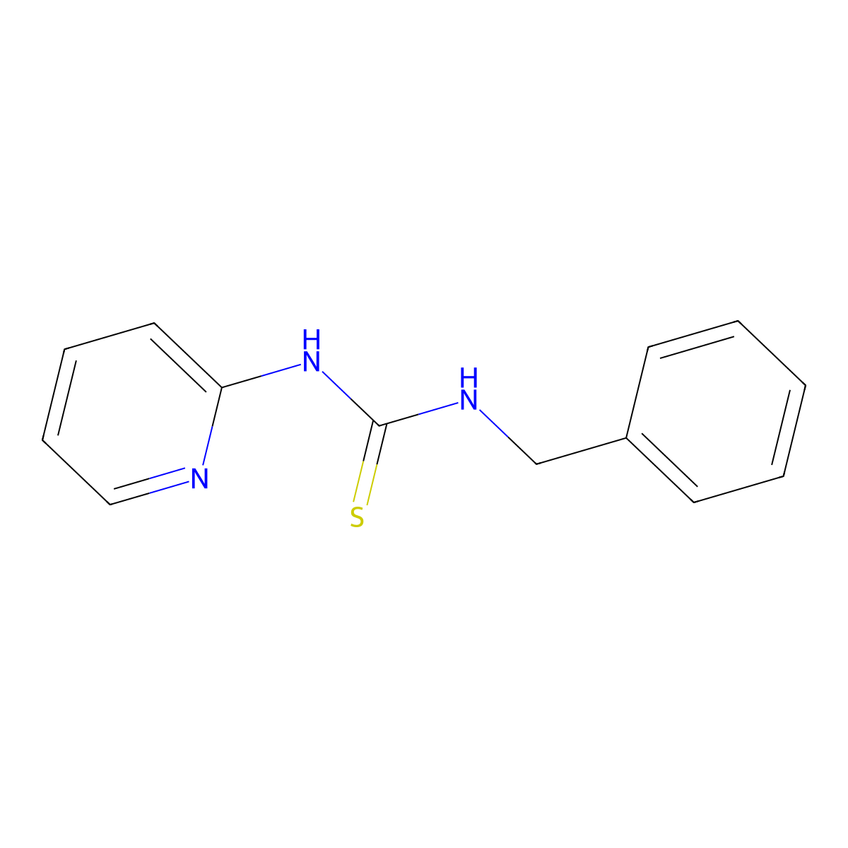 N-benzyl-N'-(2-pyridinyl)thiourea molecular structure, CAS 51623-86-0