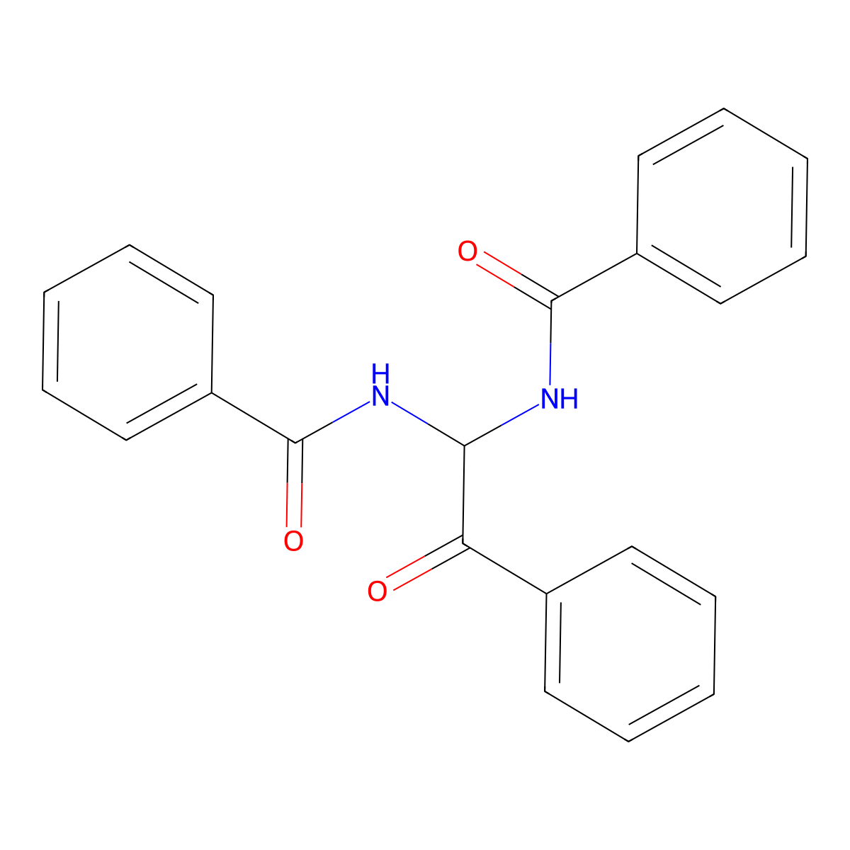 Benzamide, N,N'-(2-oxo-2-phenylethylidene)bis- molecular structure, CAS 51626-19-8