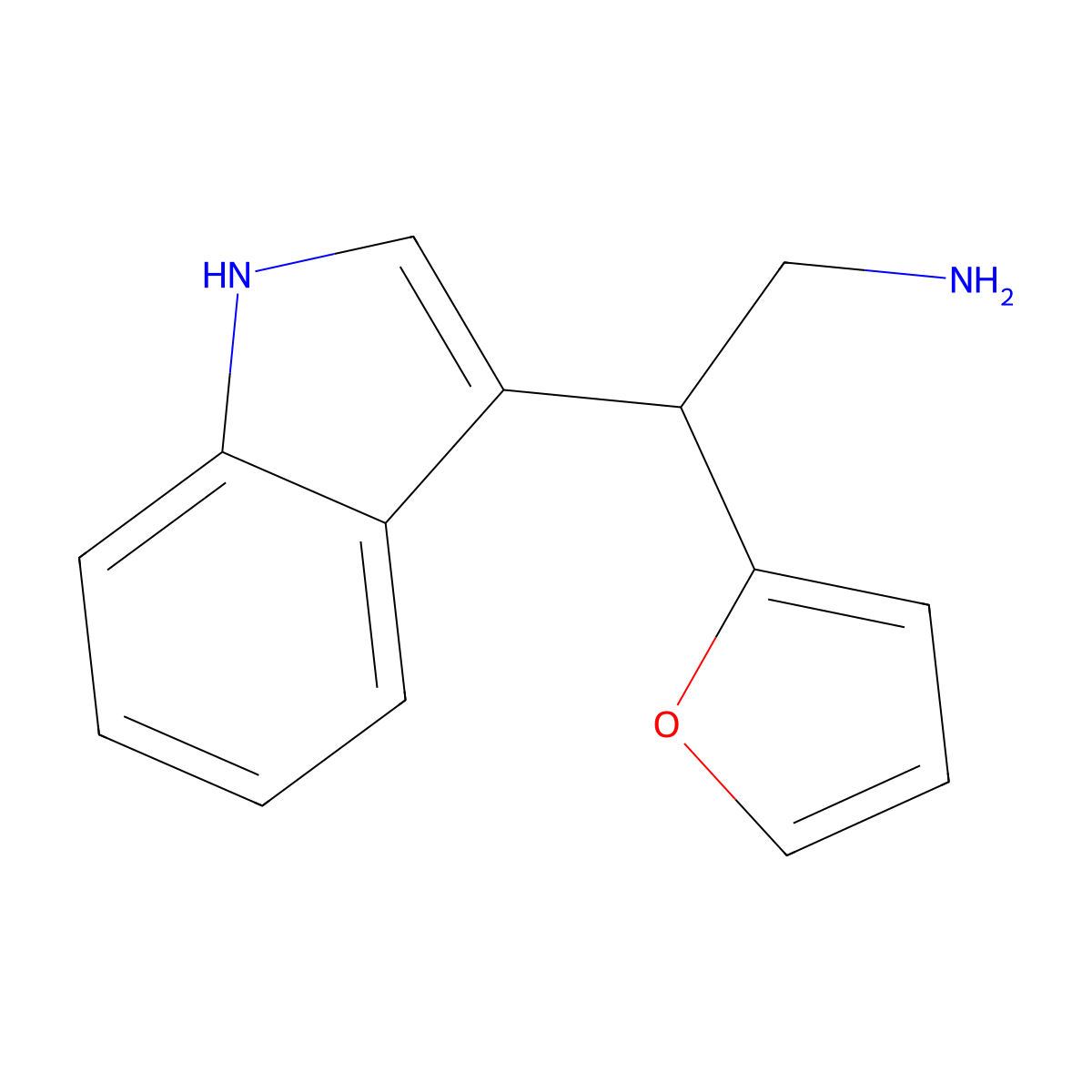 beta-2-Furanyl-1H-indole-3-ethanamine molecular structure, CAS 51626-51-8