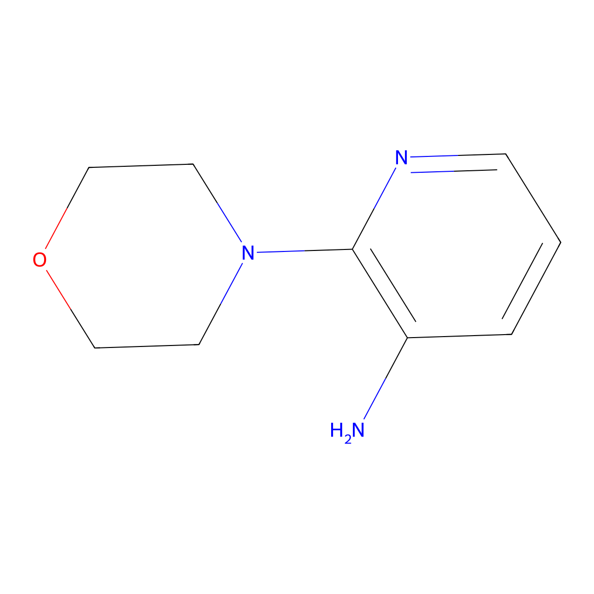 3-Amino-2-morpholin-4-ylpyridine molecular structure, CAS 51627-47-5