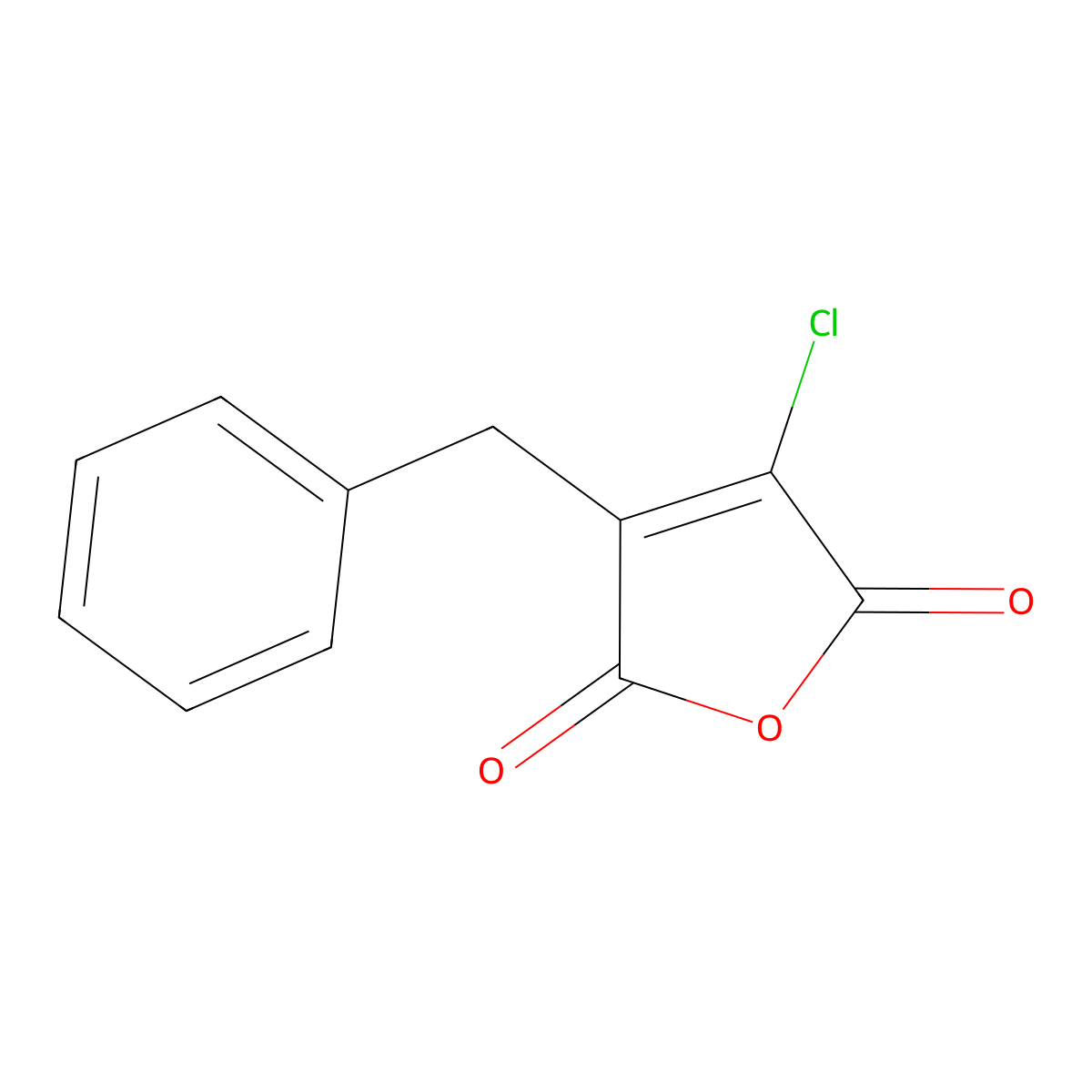 3-Benzyl-4-chloro-2,5-dihydrofuran-2,5-dione molecular structure, CAS 51627-58-8