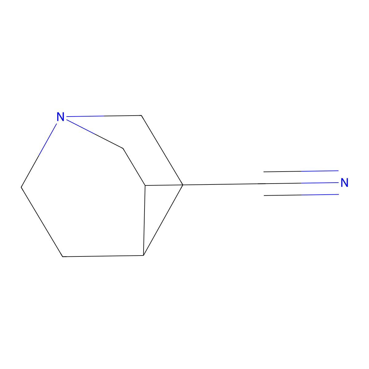 1-Azabicyclo(2.2.2)octane-3-carbonitrile molecular structure, CAS 51627-76-0