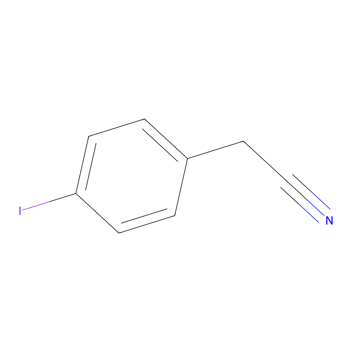 4-Iodophenylacetonitrile molecular structure, CAS 51628-12-7
