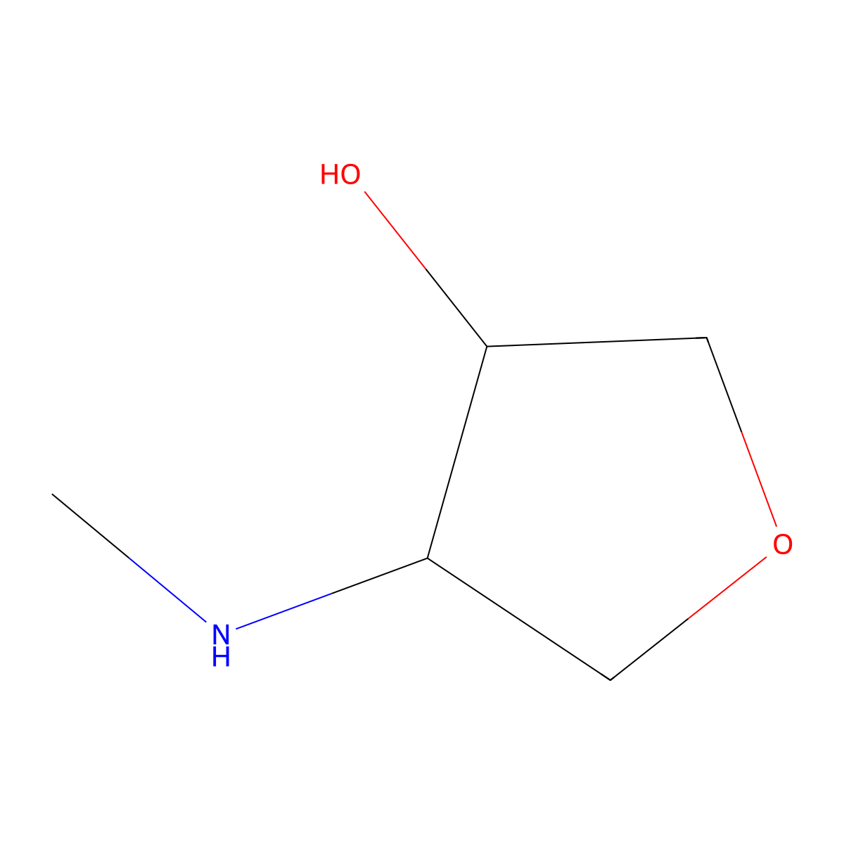 cis-4-(Methylamino)tetrahydrofuran-3-ol molecular structure, CAS 5163-02-0