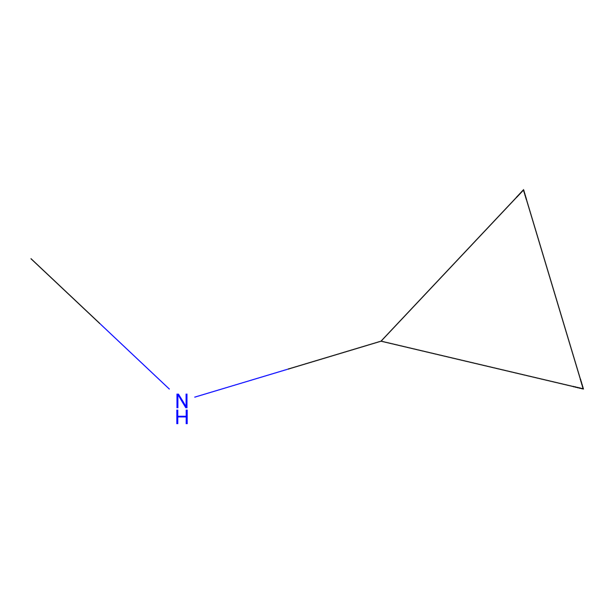 N-Methylcyclopropanamine molecular structure, CAS 5163-20-2