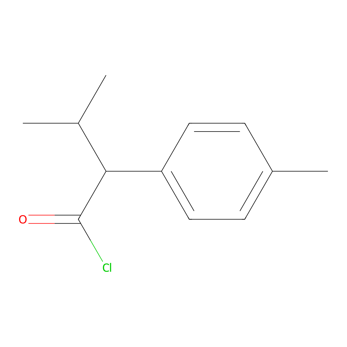 3-Methyl-2-(4-methylphenyl)butanoyl chloride molecular structure, CAS 51631-46-0