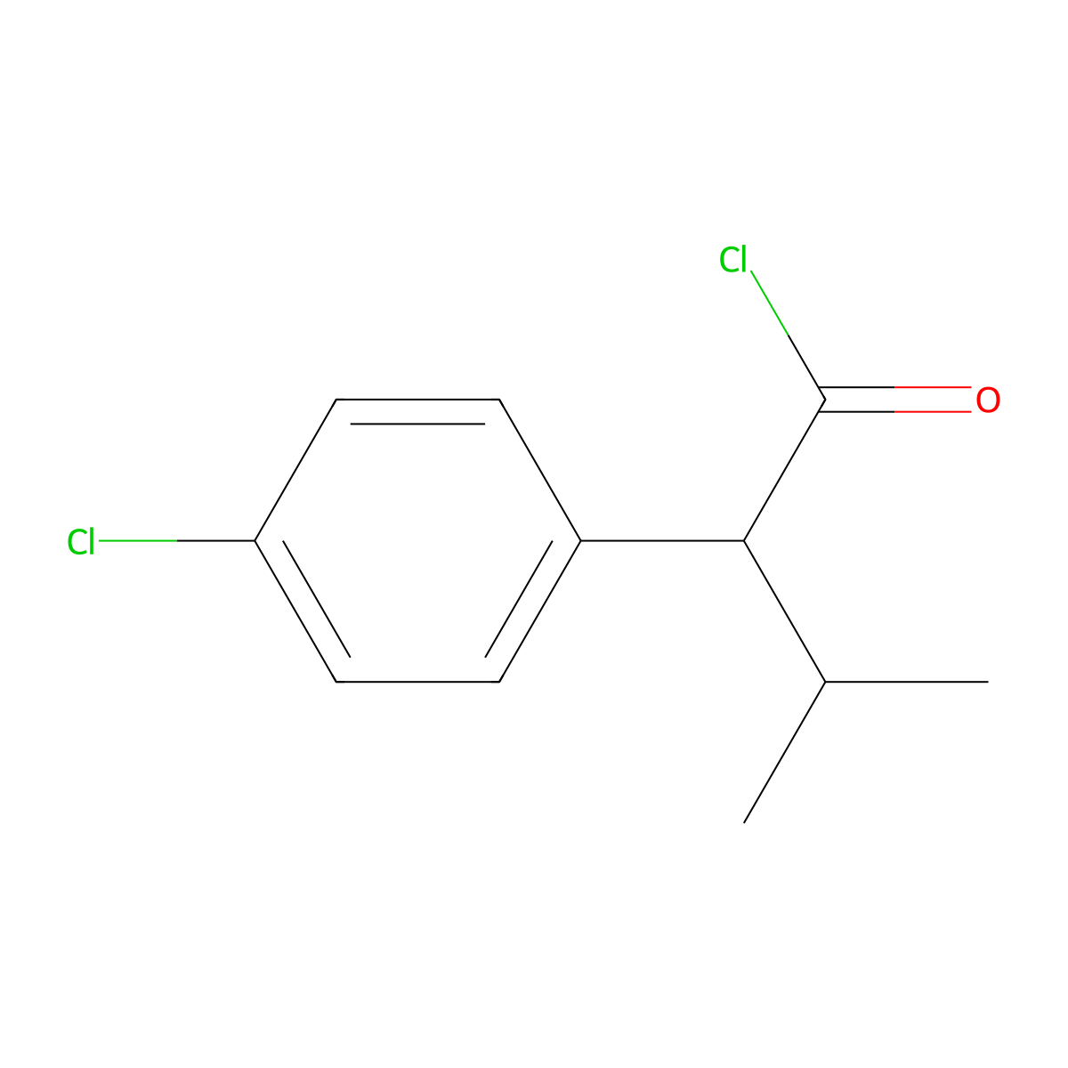 2-(4-Chlorophenyl)-3-methylbutanoyl chloride molecular structure, CAS 51631-50-6