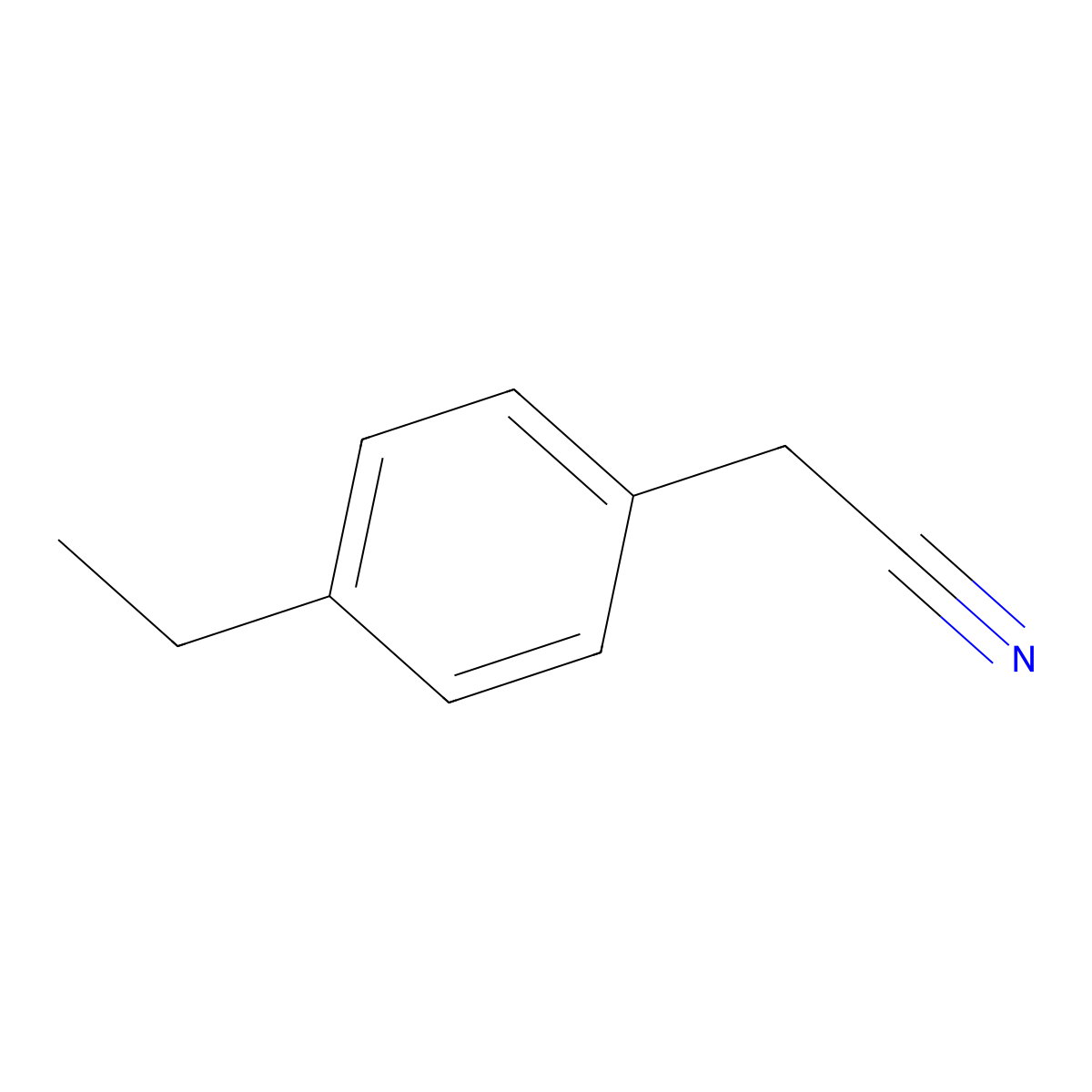 4-Ethylphenylacetonitrile molecular structure, CAS 51632-28-1
