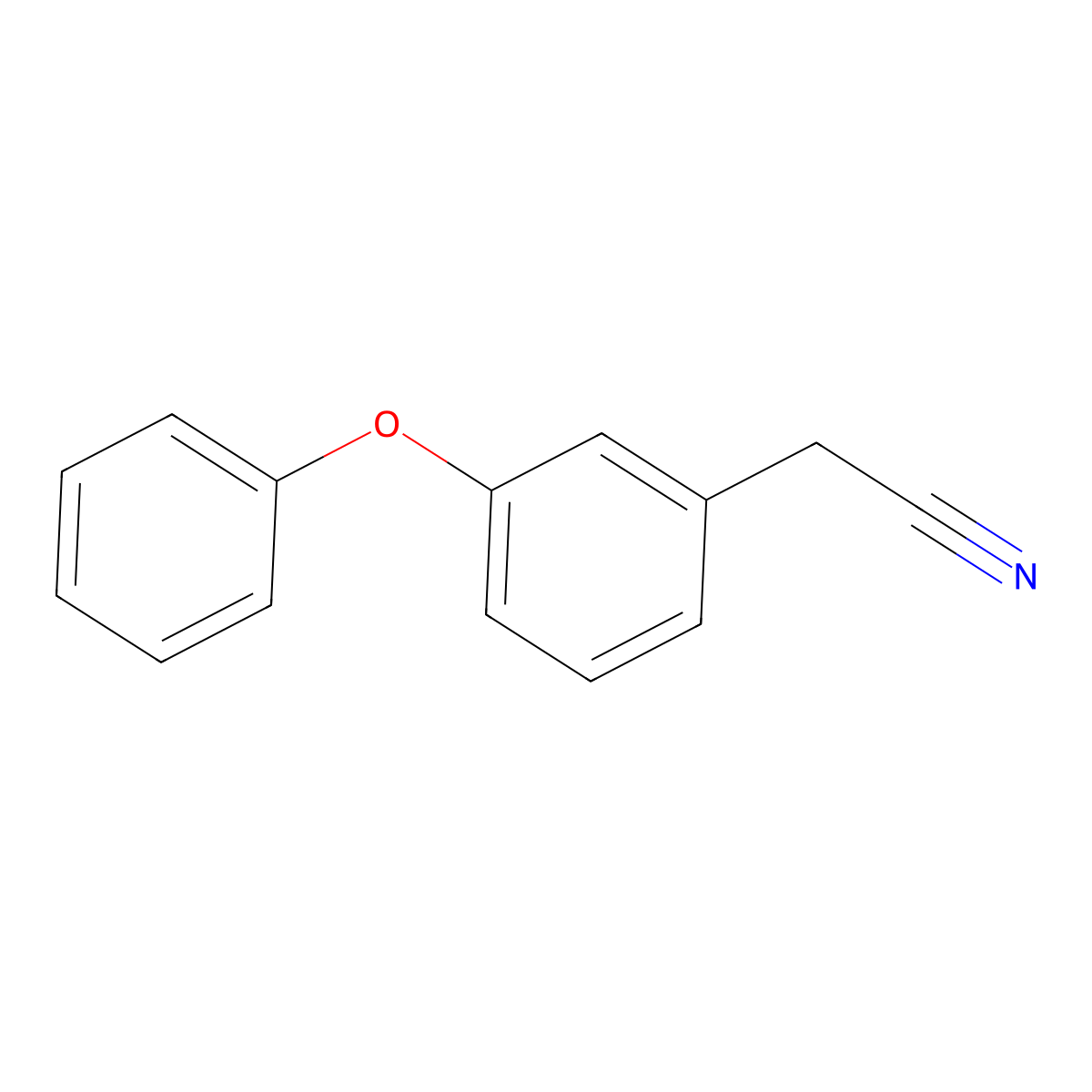 m-Phenoxybenzyl cyanide molecular structure, CAS 51632-29-2