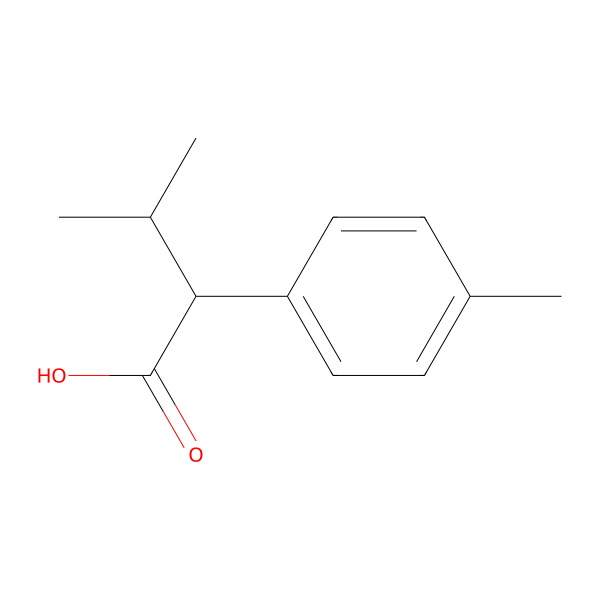 3-methyl-2-(4-methylphenyl)butanoic Acid molecular structure, CAS 51632-36-1